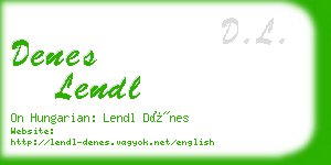 denes lendl business card